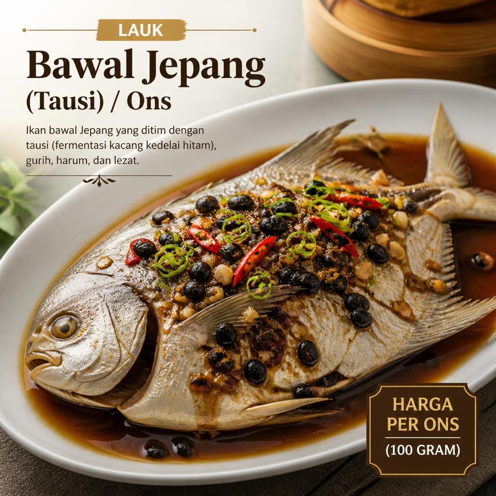 Bawal Jepang Tausi per ons dari kategori lauk Gopek House